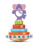 Melissa & Doug First Play Wooden Elephant Rocking Stacker (6 pcs)