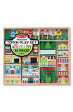 Melissa & Doug Wooden Town Play Set With Storage Tray (32 pcs)