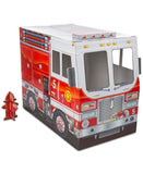 Melissa & Doug Fire Truck Indoor Corrugate Cardboard Playhouse (4 Feet Long)