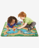 Melissa & Doug Prehistoric Playground Dinosaur Activity Rug (39 X 36) - 4 Toy Animals Toy