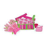 Melissa & Doug Sunny Patch Blossom Bright Garden Tool Belt Set With Gloves, Trowel, Watering Can, and Pot