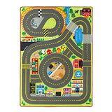 Melissa & Doug Jumbo Roadway Activity Rug With 4 Wooden Traffic Signs (79 x 58 inches)