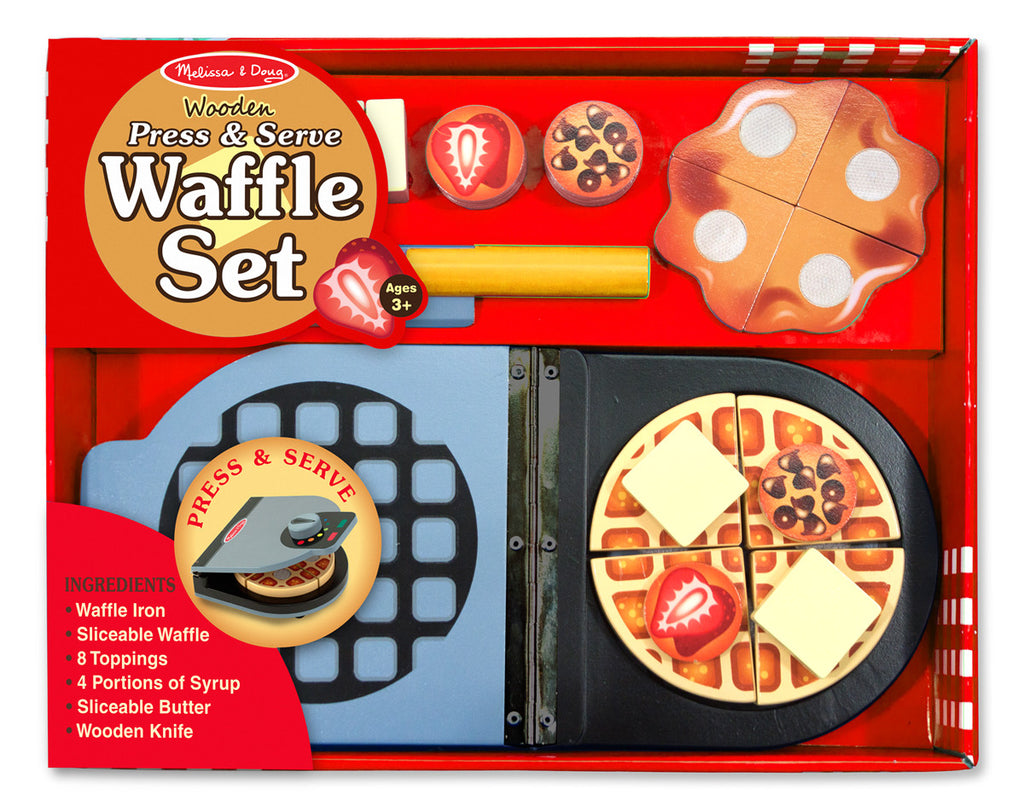 Melissa & Doug Wooden Press & Serve Waffle Set 9346