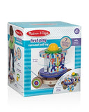 Melissa & Doug FIRST PLAY Wooden Spinning Carousel Pull Toy With Removable Play Pieces