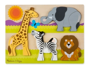 Melissa & Doug Safari Wooden Chunky Jigsaw Puzzle (20 pcs)