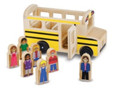 Melissa & Doug School Bus Wooden Play Set With 7 Play Figures