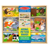 Melissa & Doug Wooden Animal Picture Puzzle Boards With Chunky Wooden Animal Play Pieces (24 pcs)