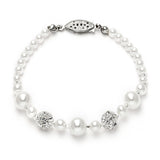 Best Selling Bridal Bracelet with Pearls & Rhinestone Fireballs
