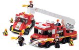 Brictek Fire Engine & Road Car With Sound & Light 11309