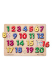 Melissa & Doug Spanish Numbers Sound Puzzle - Wooden Puzzle (20pc)