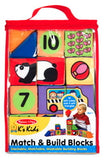 Melissa & Doug K's Kids Match and Build Soft Blocks Set