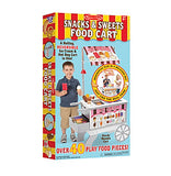 Melissa & Doug Wooden Snacks and Sweets Food Cart - 40+ Play Food pc, Reversible Awning