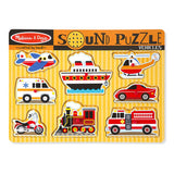 Melissa and Doug Kids Toy, Vehicles Sound Puzzle