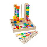 Melissa & Doug Bead Sequencing Set With 46 Wooden Beads and 5 Double-Sided Pattern Boards