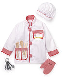 Melissa & Doug Chef Role Play Costume Dress -Up Set With Realistic Accessories, Adult Unisex, Size: One Size, Red/Gold/red