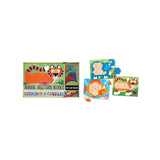 Melissa & Doug Animal Pattern Blocks Set With 5 Double-Sided Wooden Boards and 47 Multi-Shaped Blocks