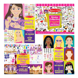 Melissa & Doug Sticker Pads Set: Jewelry and Nails, Dress-Up, Make-a-Face, Favorite Themes - 1225+ Stickers