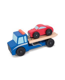 Melissa & Doug Flatbed Tow Truck Wooden Vehicle Set
