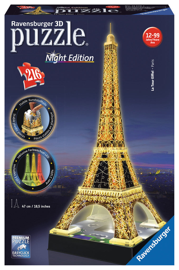 Ravensburger 3D Puzzles Eiffel Tower - Night Edition 12579