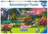 Ravensburger Children's Puzzles 200 pc Puzzles - In the Land of the Dinosaurs (Panorama) 12747