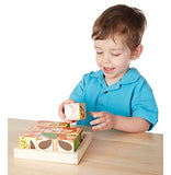 Melissa and Doug My First Wooden Animal Cube Puzzle in Tray