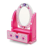 Melissa & Doug Decorate-Your-Own Wooden Vanity Craft Kit With Mirror and Storage Drawer