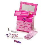 Melissa & Doug Decorate-Your-Own Double-Drawer Chest Craft Kit: 72 Foil Letter Stickers, 26 Gem Stickers, 2 Glitter Glues, and More