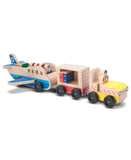 Melissa & Doug Whittle World Plane and Luggage Carrier Set