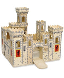 Melissa & Doug Deluxe Folding Medieval Wooden Castle - Hinged for Compact Storage