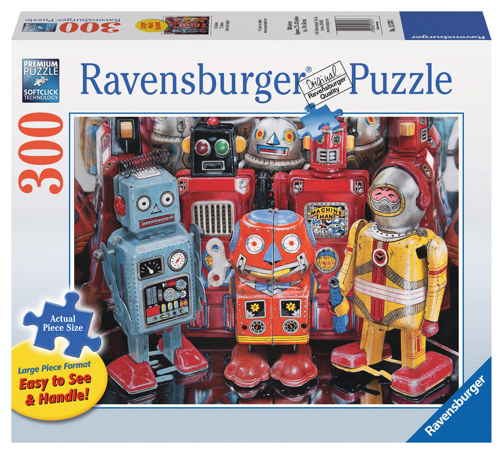 Ravensburger Adult Puzzles 300 pc Large Format Puzzles - Tin Robots 13570