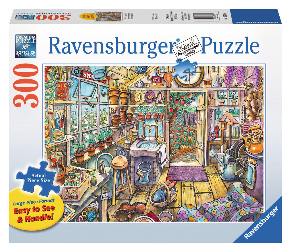 Ravensburger Adult Puzzles 300 pc Large Format Puzzles - Cozy Potting Shed 13574
