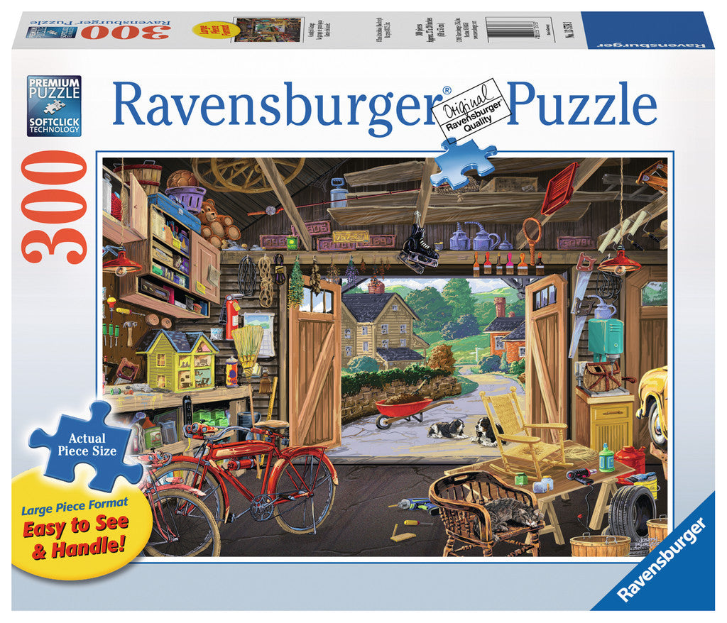 Ravensburger Adult Puzzles 300 pc Large Format Puzzles - Grandpa's Garage 13578