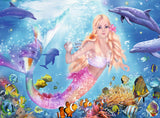 Ravensburger Children's Puzzles 100 pc Glitter Puzzles - Mermaid & Dolphins 13642