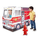 Melissa & Doug Fire Truck Indoor Corrugate Cardboard Playhouse (4 Feet Long)