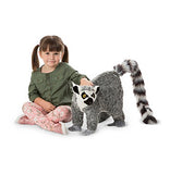 Melissa & Doug Standing Lifelike Plush Lemur Stuffed Animal (15.5 x 14.5 x 9 inches)