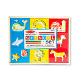 Melissa & Doug Wooden Stencil Set With 27 Themed Stencils and 4 Pencils