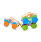 Melissa & Doug First Play Wooden Animal Stacking Cars (3 pcs)