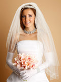 Bridal Veil with Pearls, Swarovski Crystals, Seeds & Threaded Chain 1400V