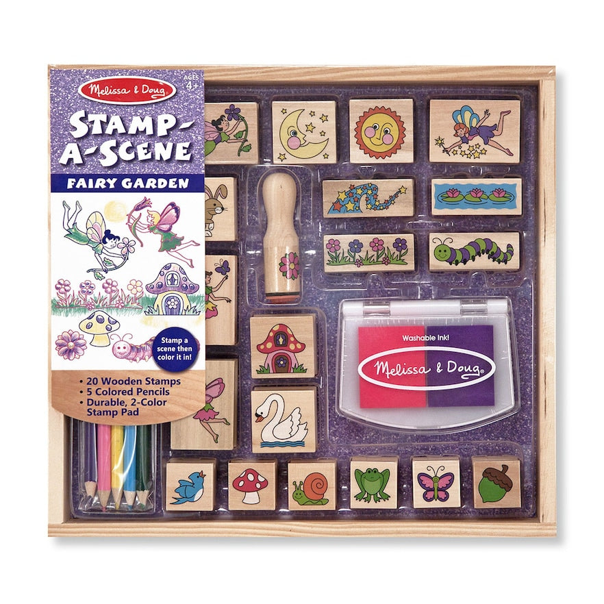 Melissa and Doug Kids Toy, Stamp-a-Scene Fairy Garden Set