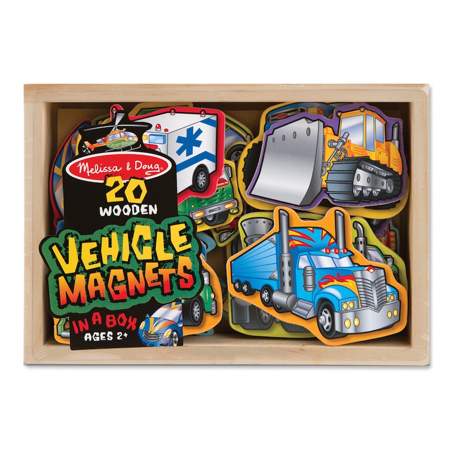 Melissa & Doug Wooden Vehicle Magnets