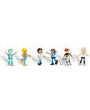 Melissa & Doug Wooden Flexible Figures 7-Piece Career Dolls for Dollhouses