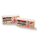 Melissa & Doug Self-Correcting Letter and Number Wooden Puzzles Set With Storage Box 92pc