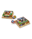 Melissa & Doug Farm & Pet Cube Puzzle Combo