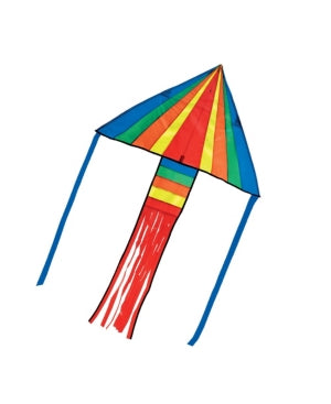 Melissa & Doug Rainbow Rocket Delta Kite (39-Inch Wingspan)
