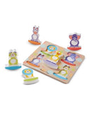 Melissa & Doug First Play Wooden Safari Chunky Puzzle (5 Rocking Animal pcs)