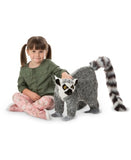 Melissa & Doug Standing Lifelike Plush Lemur Stuffed Animal (15.5 x 14.5 x 9 inches)