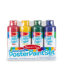 Melissa & Doug Washable Poster Paint Set (4 Colors  Red, Yellow, Green, Blue)