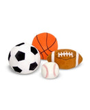 Melissa & Doug Sports Throw Pillows With Mesh Storage Bag - Plush Basketball, Baseball, Soccer Ball, and Football