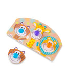 Melissa & Doug First Play Safari Jumbo Knob Puzzle 4pc