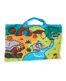 Melissa & Doug Take-Along Folding Wild Safari Play Mat (19.25 x 14.5 inches) With 9 Animals
